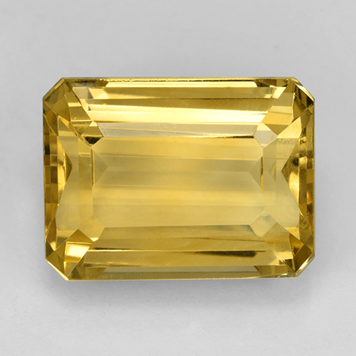 Золотисто-оранжевый Цитрин Камень - 12.7ct Восьмиугольная ступенчатая огранка (ID: 503629)