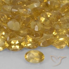 22.02 ctw Golden Citrine Stones, Natural Citrine in Oval Facet Shape for Sale