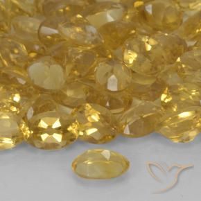 Citrine Gemstones in 6 x 4 mm (calibrated) Size for Sale, Citrine Stones in Deep Gold Color