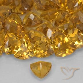 Citrine Gemstones in 6 x 6 mm (calibrated) Size for Sale, Citrine Stones in Dark Golden Color