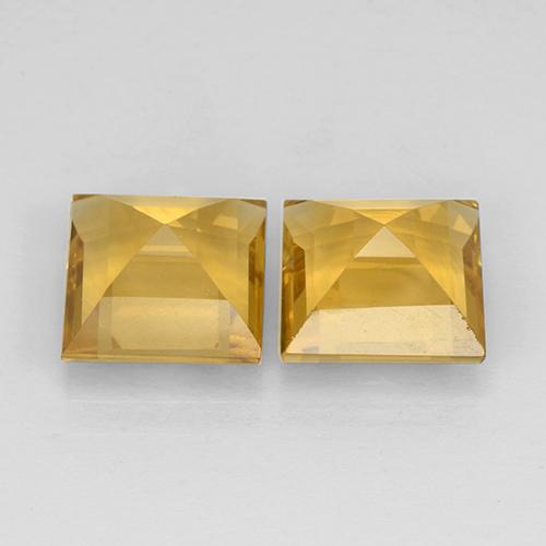 Citrine Gemstones in 8 x 8 mm (calibrated) Size for Sale, Citrine Stones in Dark Golden Color