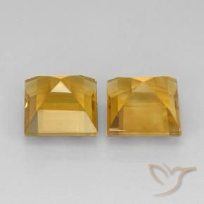 Citrine Gemstones in 8 x 8 mm (calibrated) Size for Sale, Citrine Stones in Deep Golden Orange Color