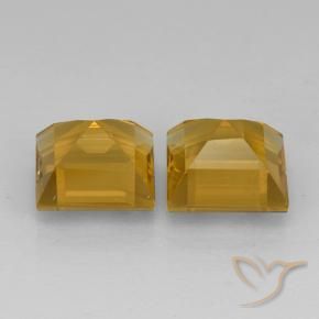 Citrine Gemstones in 8 x 8 mm (calibrated) Size for Sale, Citrine Stones in Deep Golden Orange Color