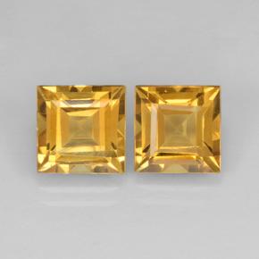 2.3ct Square Step-Cut Yellow Golden Citrine Gem for sale 2.3ct Square Step-Cut Yellow Golden Citrine Gem (ID: 503759)