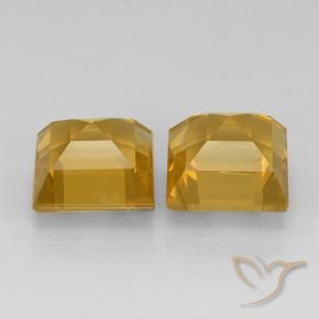 Citrine Gemstones in 8 x 8 mm (calibrated) Size for Sale, Citrine Stones in Deep Golden Orange Color