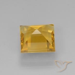 Citrine Gemstone in 8 x 8 mm (calibrated) Size for Sale, Citrine Stone in Medium Golden Color