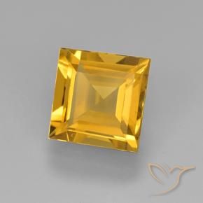 2.12 ct Golden Citrine Stone, Natural Citrine in Square Step-Cut Shape for Sale
