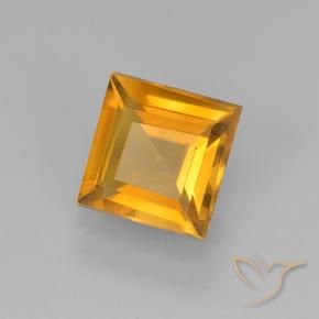 1.78 ct Golden Citrine Stone, Natural Citrine in Square Step-Cut Shape for Sale