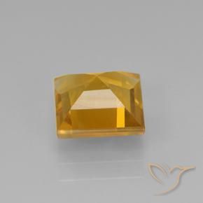 Citrine Gemstone in 7.4 x 7.4 mm Size for Sale, Citrine Stone in Deep Orange-Gold Color