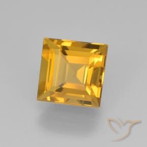 2.14 ct Golden Citrine Stone, Natural Citrine in Square Step-Cut Shape for Sale