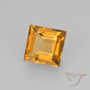 1.97 ct Golden Citrine Stone, Natural Citrine in Square Step-Cut Shape for Sale
