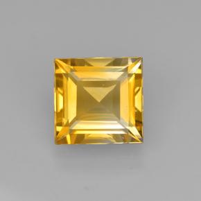 Medium Golden Citrine Gem - 2.1ct Square Step-Cut (ID: 503994)