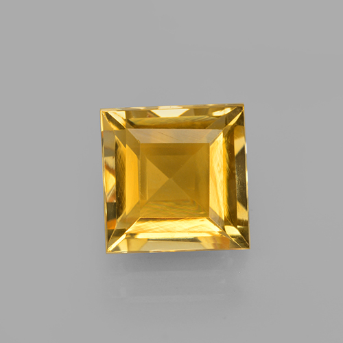 Deep Gold Цитрин Камень - 2ct Квадратная форма ступенчатая огранка (ID: 503995)