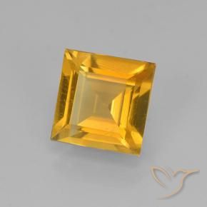 1.90 ct Golden Citrine Stone, Natural Citrine in Square Step-Cut Shape for Sale