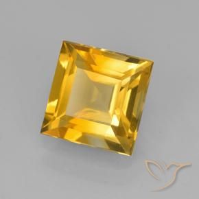 1.97 ct Golden Citrine Stone, Natural Citrine in Square Step-Cut Shape for Sale