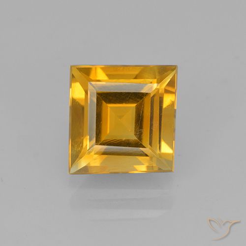 1.91ct Natural Dark Golden Citrine, Square, VVS-VS