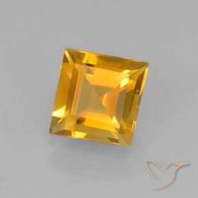 1.91 ct Golden Citrine Stone, Natural Citrine in Square Step-Cut Shape for Sale