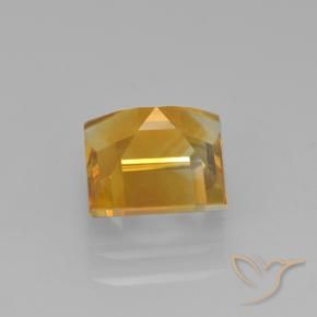Citrine Gemstone in 7.6 x 7.5 mm Size for Sale, Citrine Stone in Dark Golden Color