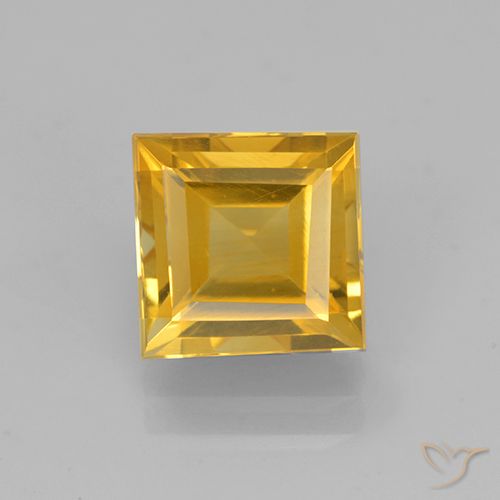 2.27ct Natural Golden Orange Citrine, Square, VVS