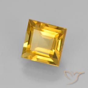2.27 ct Golden Citrine Stone, Natural Citrine in Square Step-Cut Shape for Sale