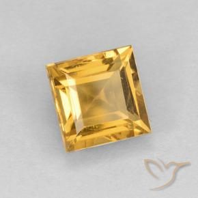 2.17 ct Golden Citrine Stone, Natural Citrine in Square Step-Cut Shape for Sale