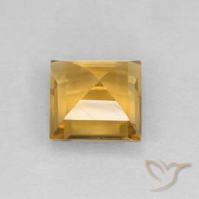 Citrine Gemstone in 7.7 x 7.6 mm Size for Sale, Citrine Stone in Deep Golden Orange Color