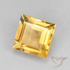 2.62 ct Golden Citrine Stone, Natural Citrine in Square Step-Cut Shape for Sale