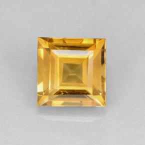 Dorado claro Citrina Gema - 2.4ct Corte cuadrado step (ID: 504090)