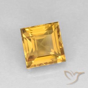 2.33 ct Golden Citrine Stone, Natural Citrine in Square Step-Cut Shape for Sale