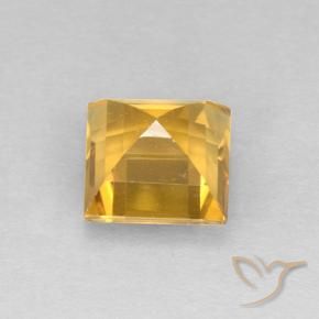 Citrine Gemstone in 8 x 8 mm (calibrated) Size for Sale, Citrine Stone in Medium Gold Color