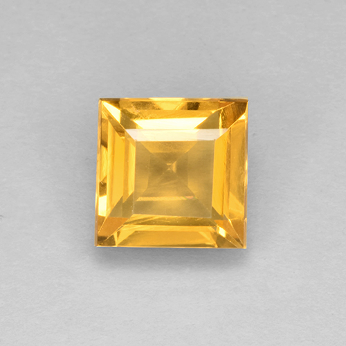 Citrine Orange Doré Carré 2,07 ct du Brésil, Dimension 7,9 x 7,8mm, Pierre gemme naturelle Non traité, pureté vvs-vs, 1 pièce de citrine square facet, dureté de Mohs de 7 convient aux bijoux de tous les jours, pierre de sagesse, Pierre précieuse de l'année du coq, Photo A