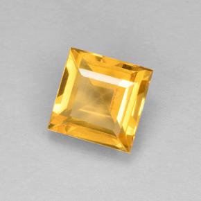 2.07 ct Golden Citrine Stone, Natural Citrine in Square Step-Cut Shape for Sale
