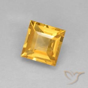 1.98 ct Golden Citrine Stone, Natural Citrine in Square Step-Cut Shape for Sale