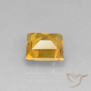 Citrine Gemstone in 7.7 x 7.5 mm Size for Sale, Citrine Stone in Medium Gold Color