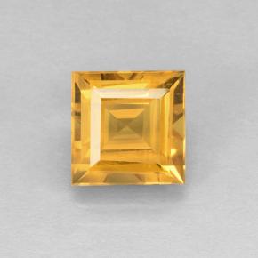 Dorado naranja Citrina Gema - 2.4ct Corte cuadrado step (ID: 504600)