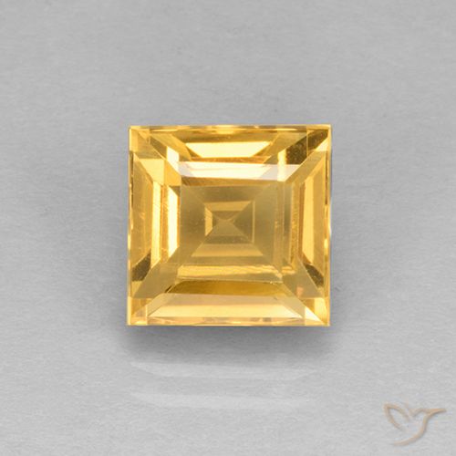 2.83ct Natural Golden Orange Citrine, Square, VVS-VS