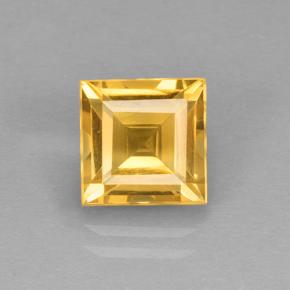 Dorado claro Citrina Gema - 2.4ct Corte cuadrado step (ID: 504606)
