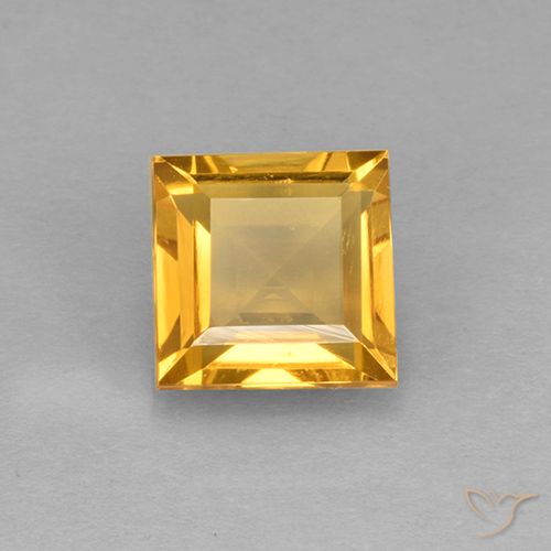 Golden Orange Citrine Gem - 2.2ct Square Step-Cut (ID: 504607)