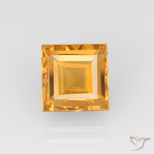 2.72ct Natural Medium-Light Orange-Gold Citrine, Square, VVS-VS