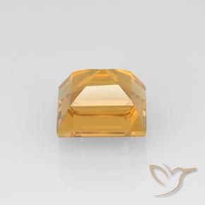 Citrine Gemstone in 8 x 8 mm (calibrated) Size for Sale, Citrine Stone in Medium-Light Orange-Gold Color