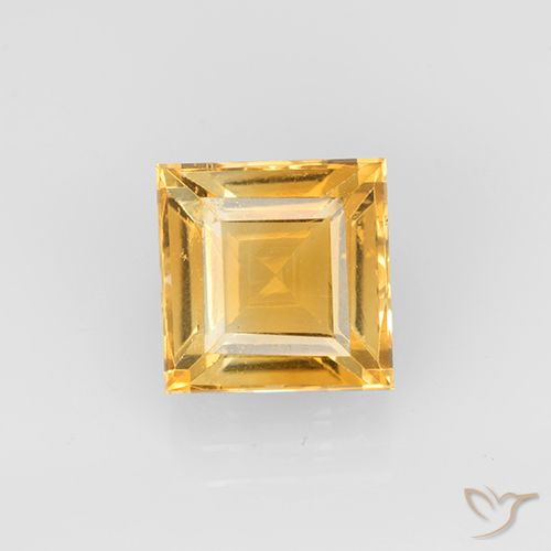 2.62ct Natural Orange-Gold Citrine, Square, VVS-VS