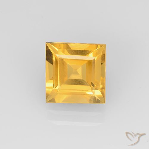 2.04ct Natural Bright Gold Citrine, Square, VVS-VS
