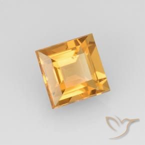 2.27 ct Golden Citrine Stone, Natural Citrine in Square Step-Cut Shape for Sale