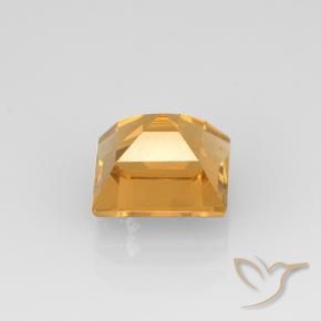 Citrine Gemstone in 8 x 8 mm (calibrated) Size for Sale, Citrine Stone in Medium-Light Orange-Gold Color