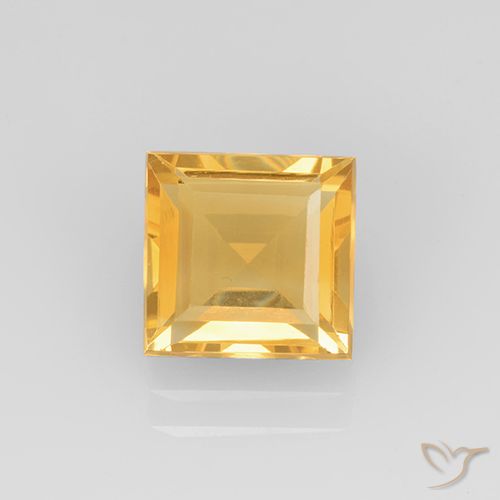 2.12ct Natural Bright Gold Citrine, Square, VVS