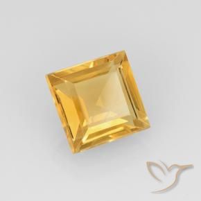 2.12 ct Golden Citrine Stone, Natural Citrine in Square Step-Cut Shape for Sale