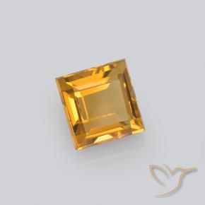 2.20 ct Golden Citrine Stone, Natural Citrine in Square Step-Cut Shape for Sale