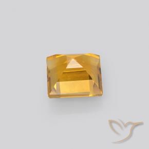 Citrine Gemstone in 7.7 x 7.5 mm Size for Sale, Citrine Stone in Deep Golden Orange Color