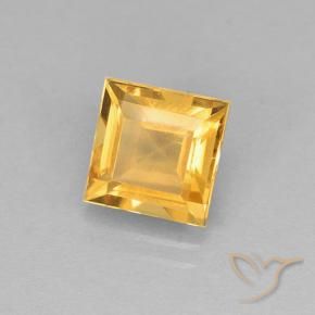 2.59 ct Golden Citrine Stone, Natural Citrine in Square Step-Cut Shape for Sale