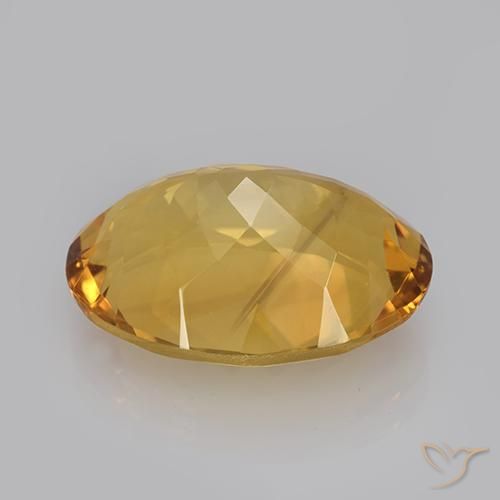 Citrine Gemstone in 18 x 13 mm (calibrated) Size for Sale, Citrine Stone in Deep Golden Orange Color